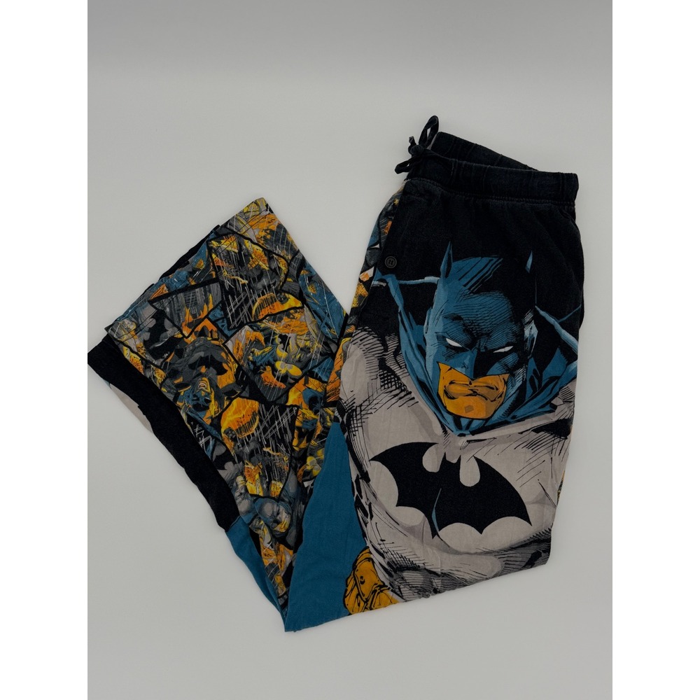 Vintage Batman DC Comics Mens Pajama Pants Large Comic Graphic Print Sleepwear